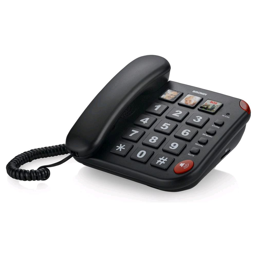 BRONDI BRAVO TELEFONO DA TAVOLO TASTI GRANDI VIVAVOCE …